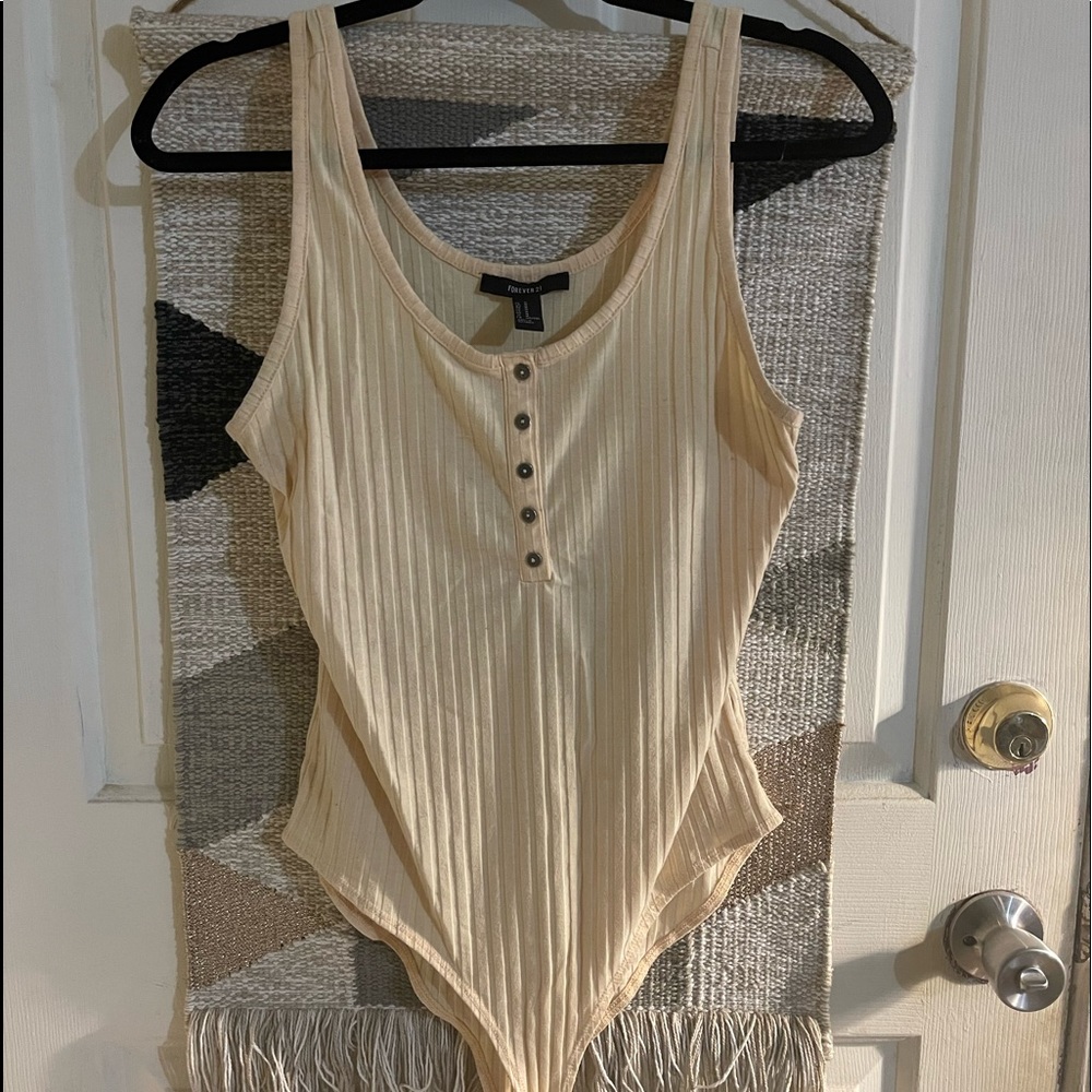 Ribbed tank top bodysuit